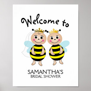 Señal de bienvenida para parejas Meant to Bee