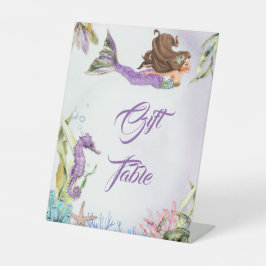 Señal de bienvenida para regalos de sirena en la m