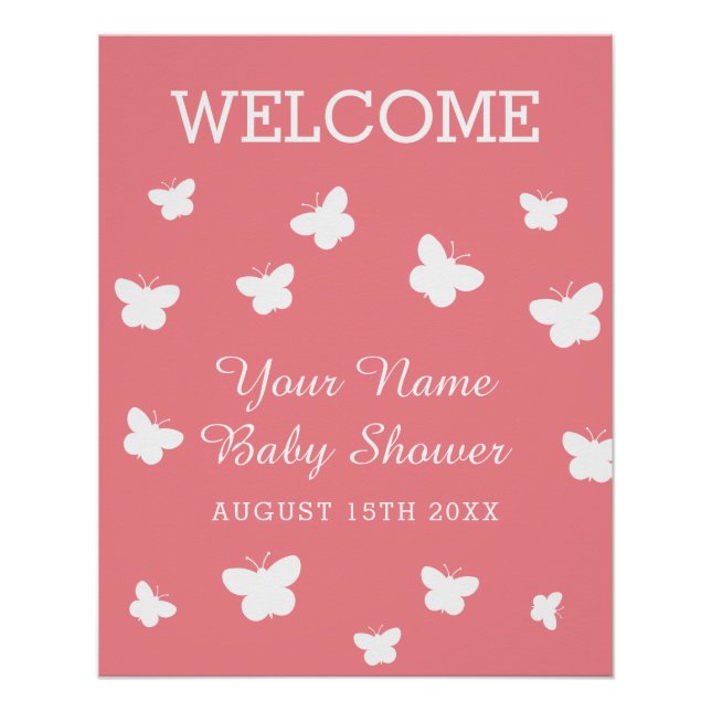 Señal de bienvenida poster para el fiesta de la du (Anverso)