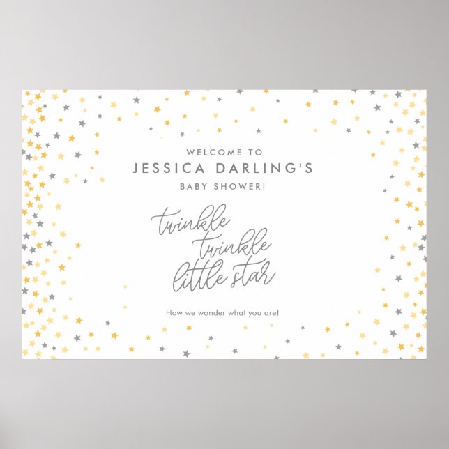 Señal de bienvenida Twinkle Twinkle Little Star Sh (Frente)