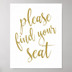 Señal de Boda Brillante 8x10 'Por Favor Encuentra