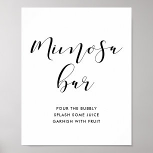 Señal de boda de barra de Mimosa