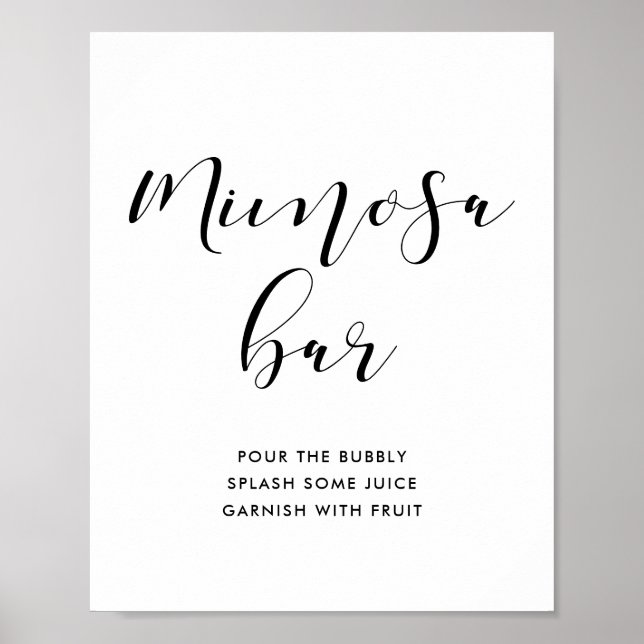 Señal de boda de barra de Mimosa (Frente)