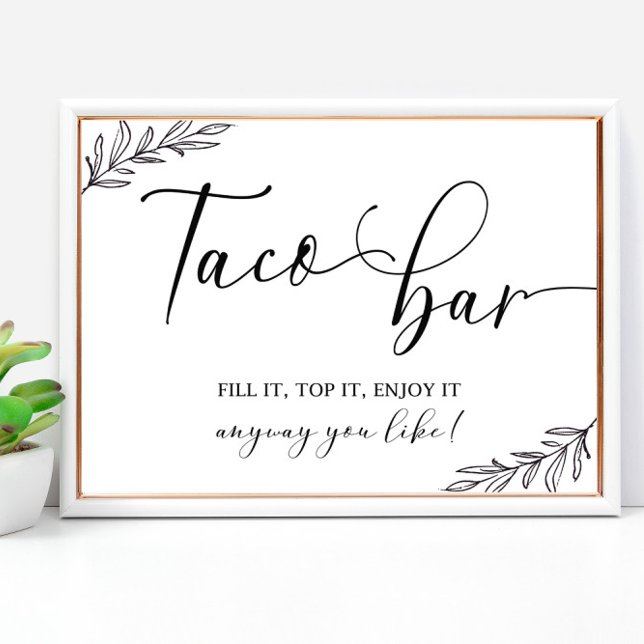 Señal de boda de barra de tacos 8x10 (Subido por el creador)