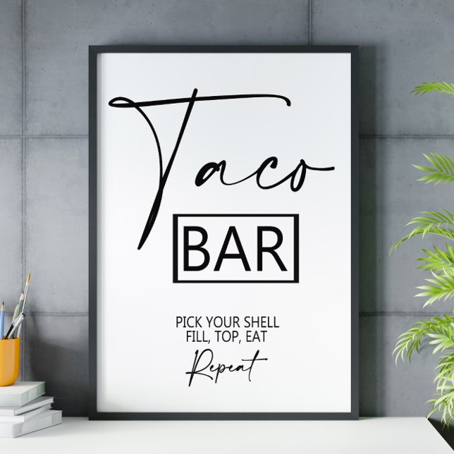 Señal de boda de barra de tacos 8x10 (Subido por el creador)