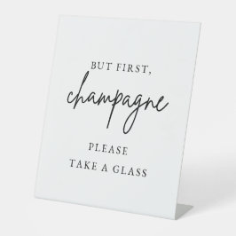 Señal de boda de champán