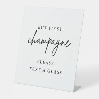 Señal de boda de champán