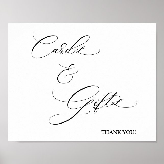 Señal de boda de tarjetas y regalos 8x10 poster (Frente)