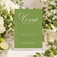 Señal de boda de tarjetas y regalos de marfil clás