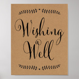 Señal de boda de Wing Well / Wee well