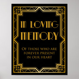 Señal de Boda en Memoria | Gatsby Art Déco