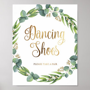 Señal de boda Eucalyptus para zapatos de baile