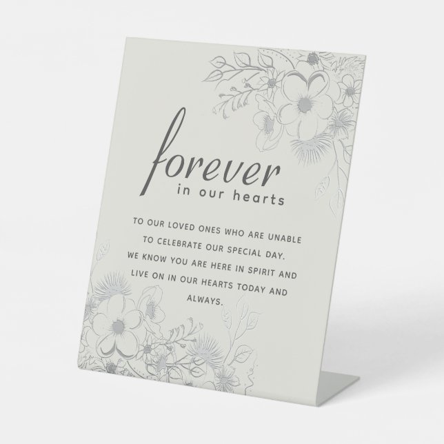 Señal de Boda Memorial para Siempre en Nuestros Co (Anverso)