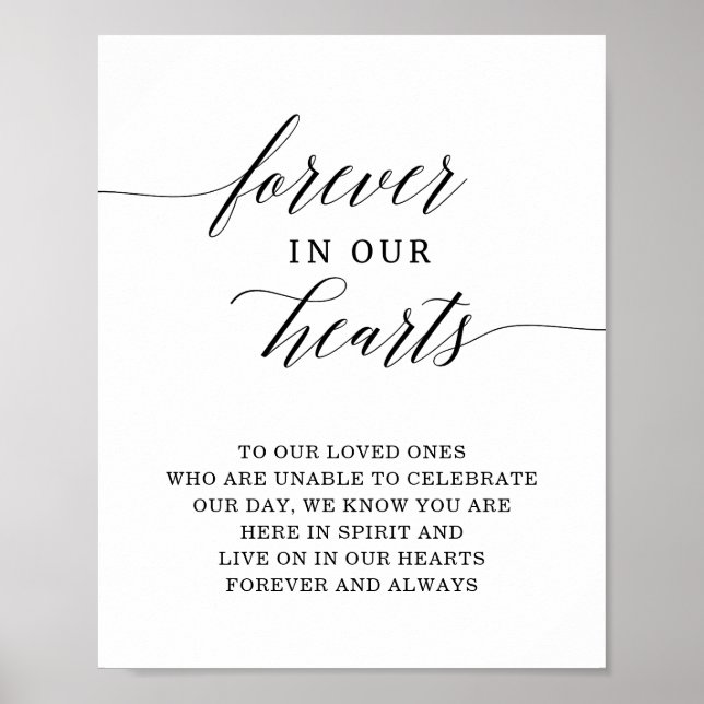 Señal de boda memorial para siempre en nuestros co (Frente)