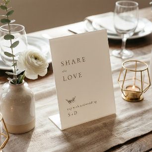 Señal de boda minimalista de marfil para Instagram