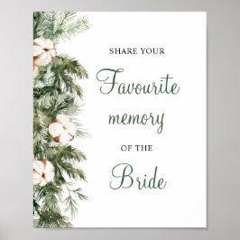 Señal de boda para compartir tu memoria de pino de
