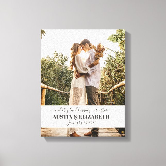 Señal de boda que dice Vivieron felices para siemp (Anverso)