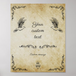 Señal de boda romántico vintage