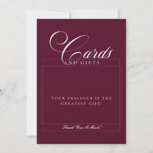 Señal de boda Tarjetas y regalos de marfil clásico
