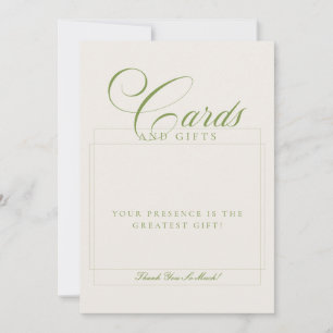 Señal de boda Tarjetas y regalos de marfil clásico