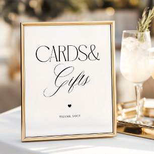 Señal de Boda Tarjetas y Regalos Negro Blanco Atem