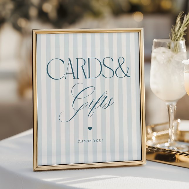 Señal de Boda Tarjetas y Regalos Rayas Azules Atem (Subido por el creador)