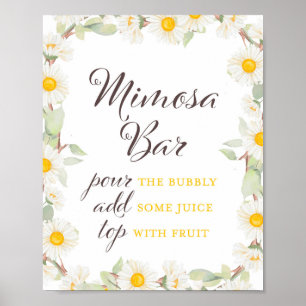 Señal de boda temática de margaritas de primavera