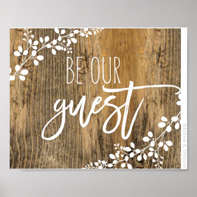 Señal de boda y hogar Sé nuestro invitado (Frente)