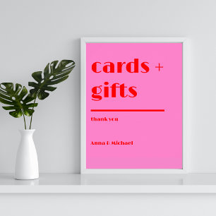 Señal de Bodas de Tarjetas Regalos Tipografía Negr