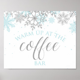 Señal de café Copo de nieve azul de Winter Onederl