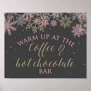 Señal de Café y Chocolate Caliente de Invierno One