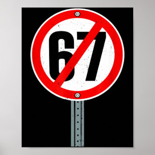 Señal de calle divertida anti 6 7 No 67 Meme Six S