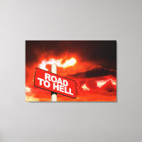 Señal de camino al infierno