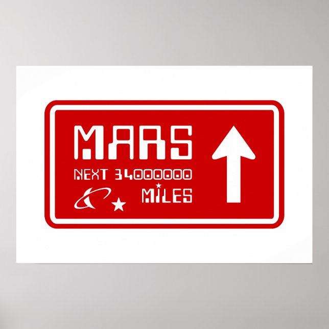 Señal de carretera a Marte (Frente)