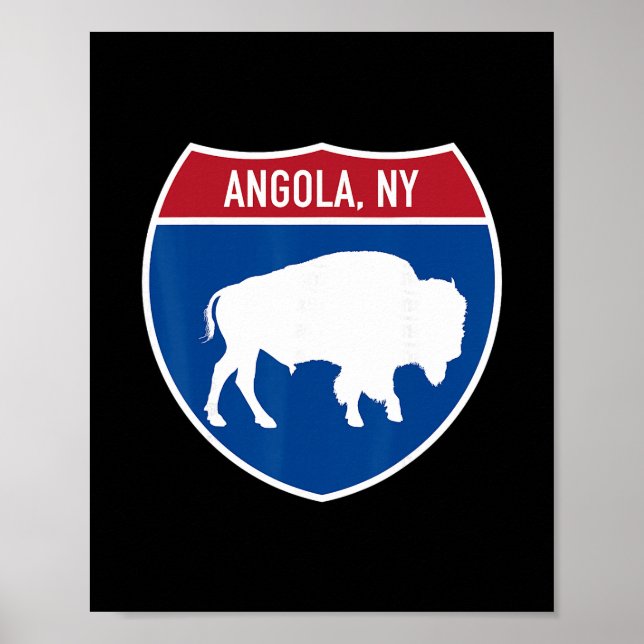 Señal de Carretera Interestatal de Angola Nueva Yo (Frente)