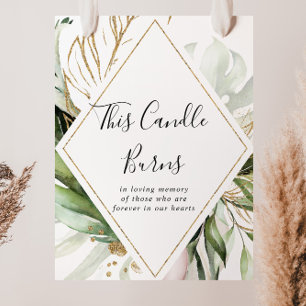 Señal de Cera Geométrica Tropical Dorada Esto Arde