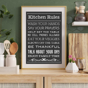 Señal de cocina Señal de reglas familiares Reg