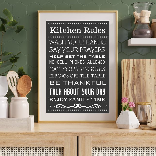 Señal de cocina | Señal de reglas familiares | Reg (Subido por el creador)