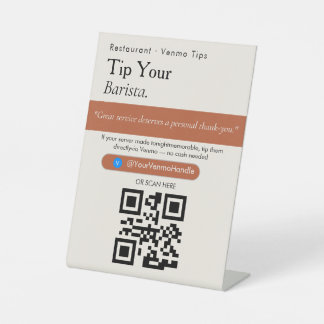 Señal de código QR de terracota negrita para propi