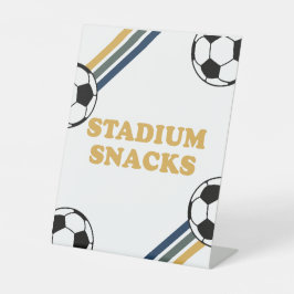 Señal de comida de snacks de estadio de cumpleaños