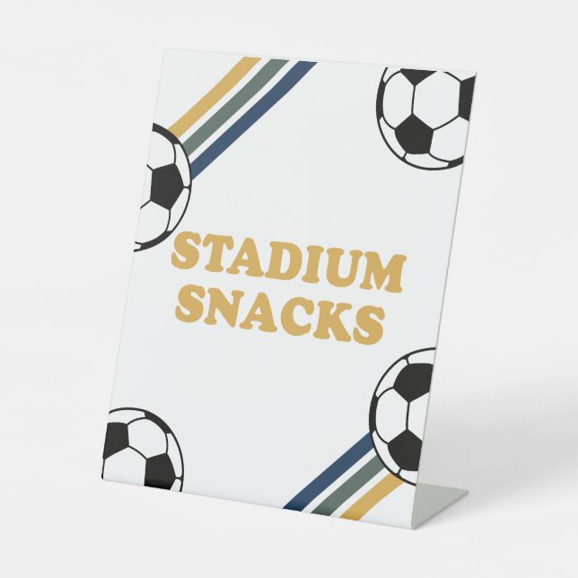 Señal de comida de snacks de estadio de cumpleaños (Anverso)