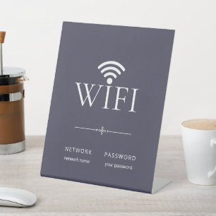 Señal de contraseña de red WiFi simple moderna gri
