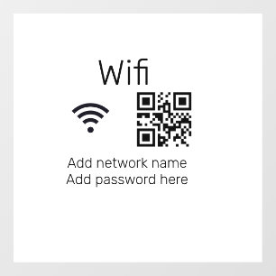 Señal de contraseña de Wifi, agregue el código Q R