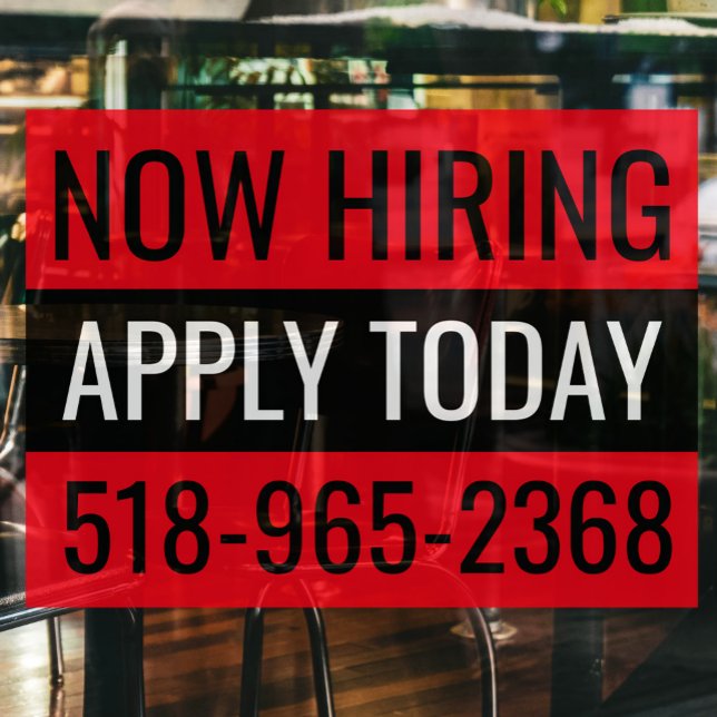 Señal de contratación ahora Personalizado Ventana  (Subido por el creador)