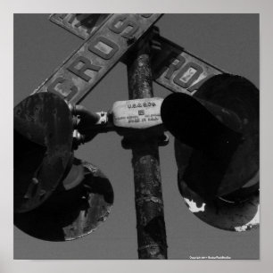 Señal de cruce de ferrocarril antigua