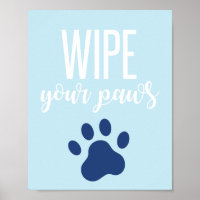 Señal de cumpleaños de cachorro Limpia tus patas a