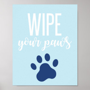 Señal de cumpleaños de cachorro Limpia tus patas a