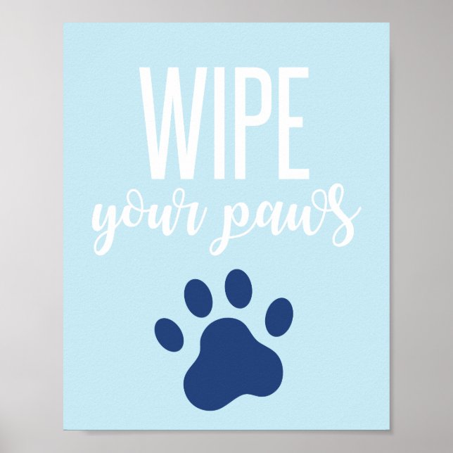 Señal de cumpleaños de cachorro Limpia tus patas a (Frente)