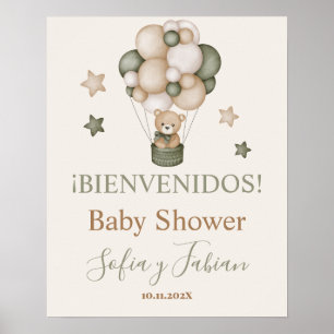Señal de datos de Teddy Bear Baby Shower Boy