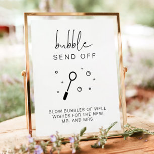 Señal de Despedida de Boda Minimalista ADELLA con 
